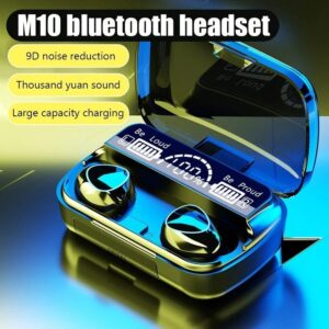 m10 tws bluetooth 5.3 earbuds | original m10 | led display | wireless earphones with microphone